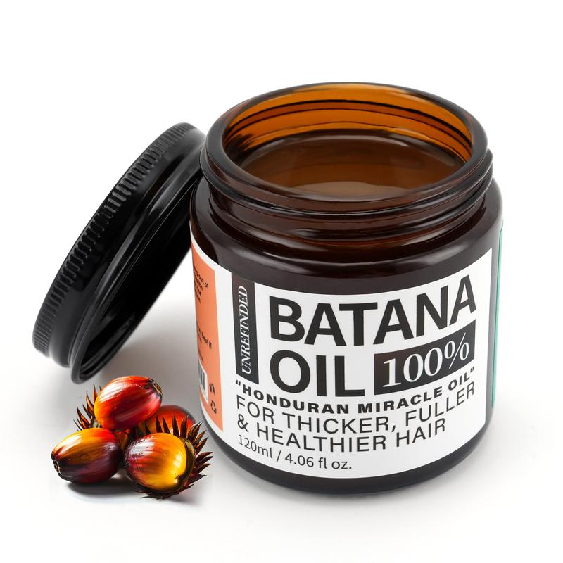 Fadelo Unrefined Batana Oil for Hair Growth, Organic 100% Pure Sebi Batana Oil from Honduras, Hair Growth Oil Also Helps with Frizz, Split Ends, Texture & Shine, 4.06 Ounce Jar