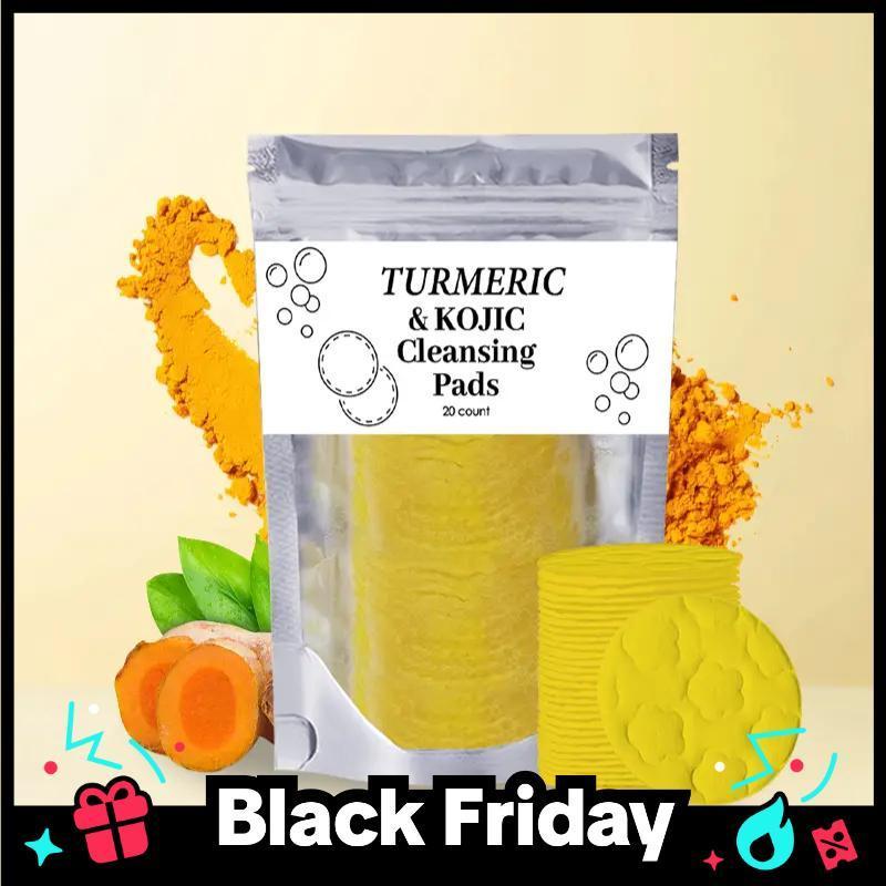 2pcs Turmeric Cleansing Exfoliating PadsFacial Cleansing Skincare(20pcs) Cleanser Comfort