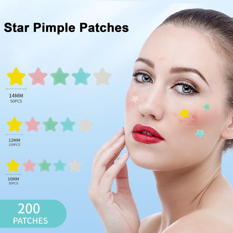 200PCS Acne Patch with Acne needle, Star Shaped Hydrocolloid Acne Patch, Facial Skin Care Accessories for All Skin Types