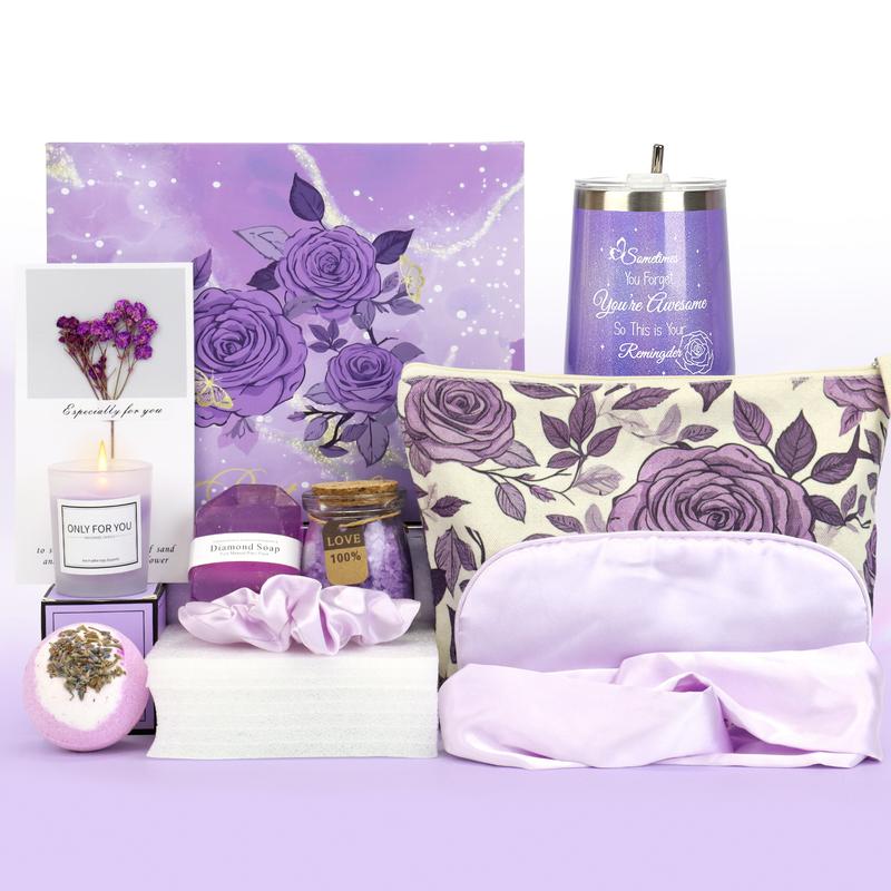 Gifts for Women, Mother, Wife, Girlfriend, Sister, Her - Perfect for Birthdays, Christmas, Valentine's Day, and Mother's Day - Lavender Spa Gift SetBasket