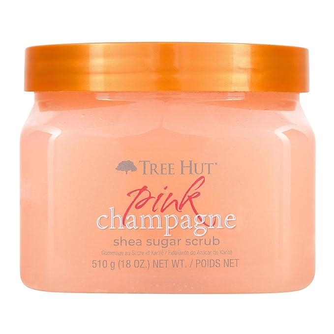 Tree Hut Pink Champagne Shea Sugar Scrub | Exfoliating Body Scrub Removes Dead, Dry Skin for a Soft & Hydrated Feel | Nourishing Essential Body Care |