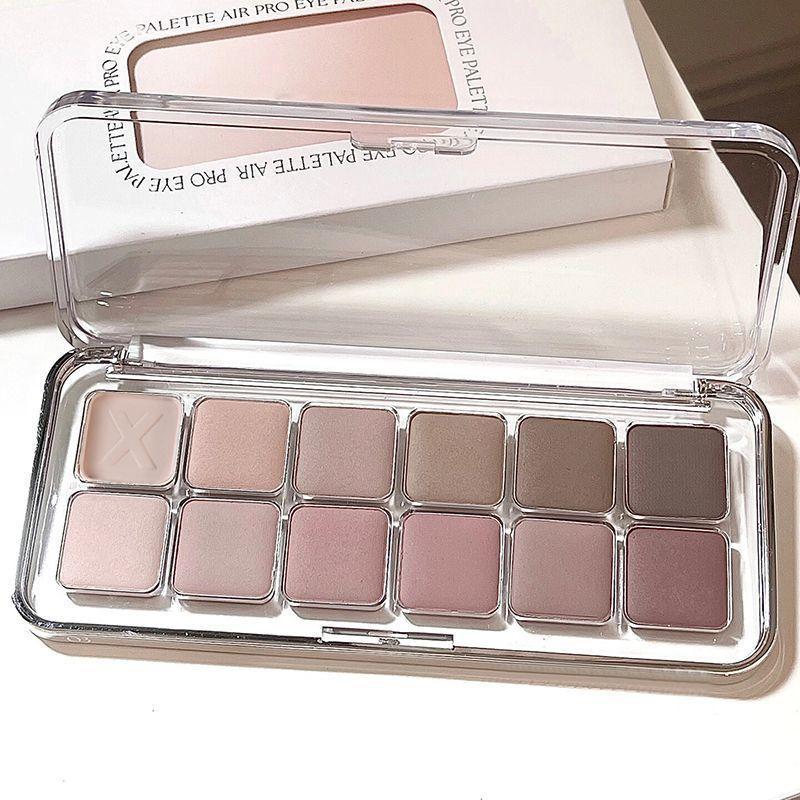 12 Color Matte Eyeshadow Palette, Long Lasting Shimmering Eye Shadow Makeup Product, High Pigmented Blendable Eyeshadow Powder, Christmas Gift