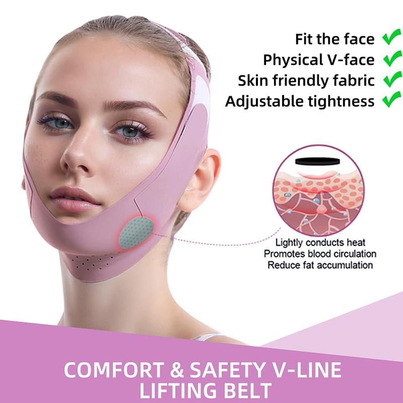 V-Line Mask Chin Up Mask V Shaped Face Mask Chin strap for sleeping, Jaw Exerciser Comfort Comfort Comfort Facial Skincare Adjustable Contour Tightening