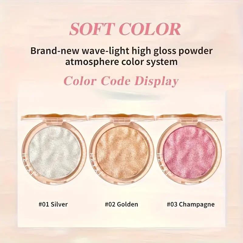 Shimmering Highlighter Powder, Long Lasting High-gloss Sparkling Makeup Powder, Natural Eye Shadow Shining and Highlighting Powder, for Face Highlighter Makeup