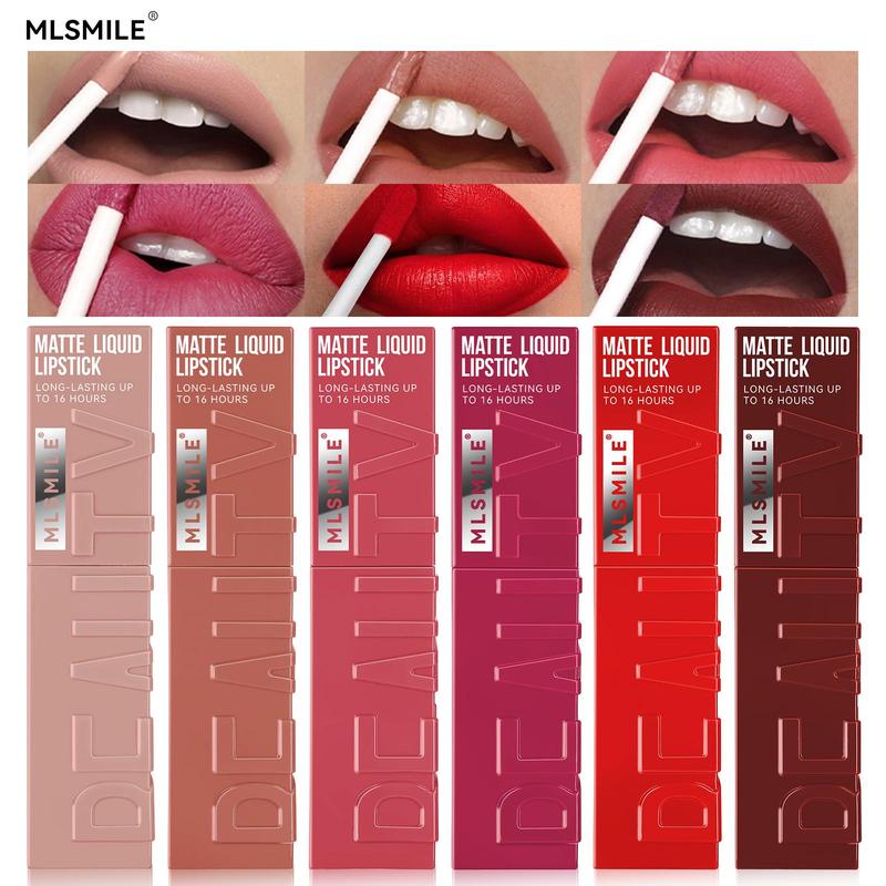 Long Lasting Waterproof Lip Sticks, 1 Count Moisturizing Matte Lipstick, Suitable for All Occasions Lip Makeup, Girls and Women Makeup Accessories