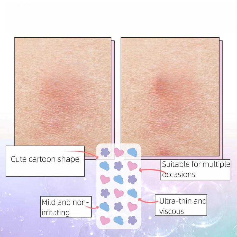 Cloud & Heart Pattern Pimple Patch, 108pcs box Hydrocolloid Invisible Acne Cover Patches, Skin Care Products for Women & Men