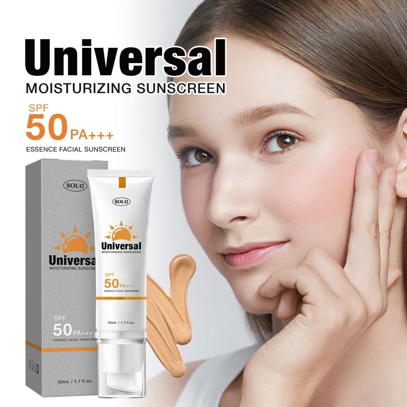 SOUG Sunscreen Cream, Facial colored sunscreen, prevent sunburn ,Moisturizing Sunscreen Lotion, Facial skincare products