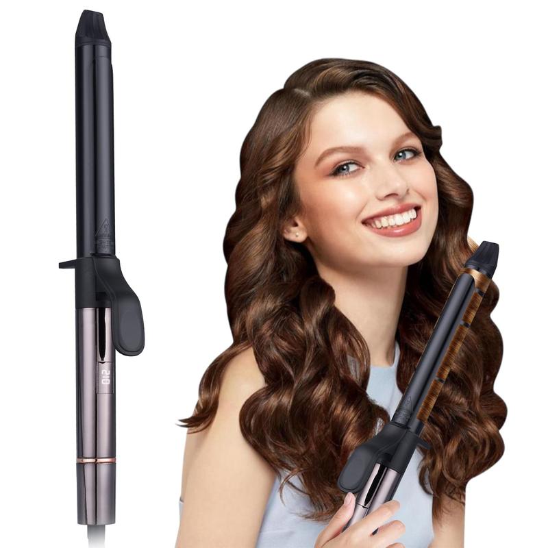 28mm Professional Hair Curler, 1 Box Adjustable Temperature Hair Curler with LED LCD Display, Hair Styling Tool for Women & Girls