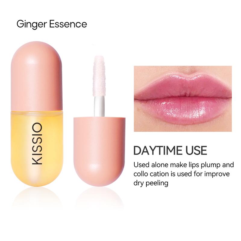 KISSIO Lip Plumper Set,Refer to reviews before purchasing,the effect varies from person to person. If you don't meet your expectations, please seek help from customer service. Very Small Package, Easy to Carry,Natural Lip Care,Day and Night use(4PCS)