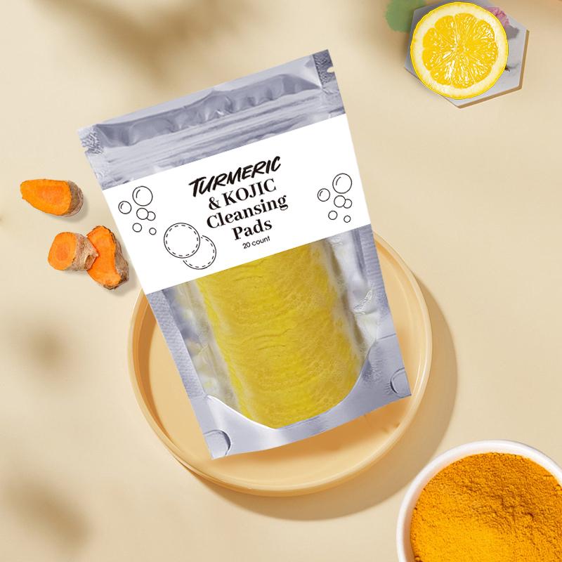 2pcs Turmeric Cleansing Exfoliating PadsFacial Cleansing Skincare(20pcs) Cleanser Comfort