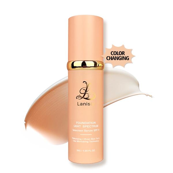 Lanisty  Foundation 4 in 1-Light Spectrum for Flawless Makeup Foundation  Sunscreen Spf50+   Oil Control Moisturizing Hydrating Clear Color