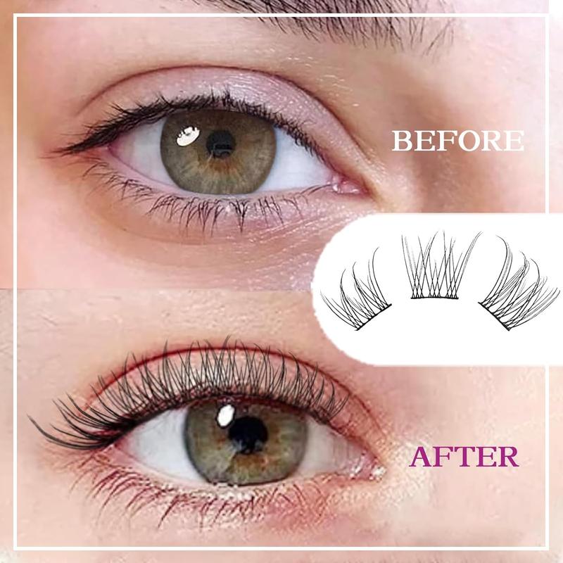 Natural Curl Cluster Lashes, 1 Box Individual False Eyelashes, Self Grafting Eyelash Extensions, False Eyelashes for Women and Girls Eye Makeup Enhancement, Christmas Gift