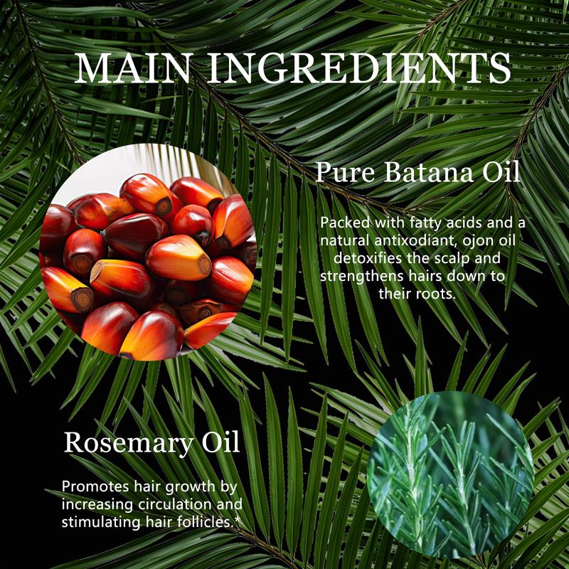 Tgideas Rosemary & Batana Oil -Blended with Jojoba & Argan Oil-100% Organic Essential Oil forHair Haircare Daily Repairing Restore Moisture Vitamins