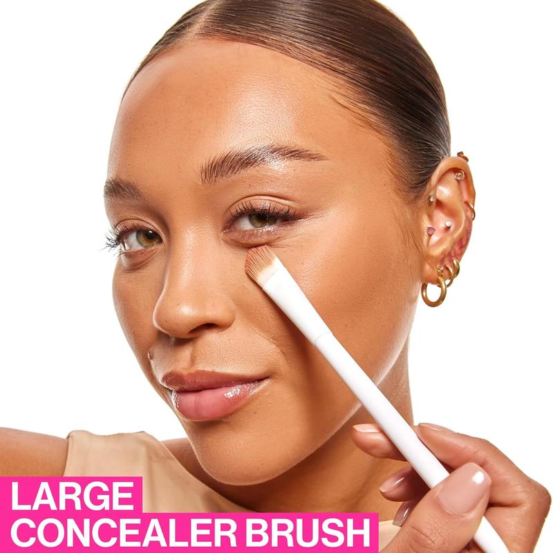 wet n wild Concealer Brush, Under Eye & Brow Blending for Large Max Coverage, Ergonomic Handle for Comfortable Precision Control , Cruelty-Free & Vegan