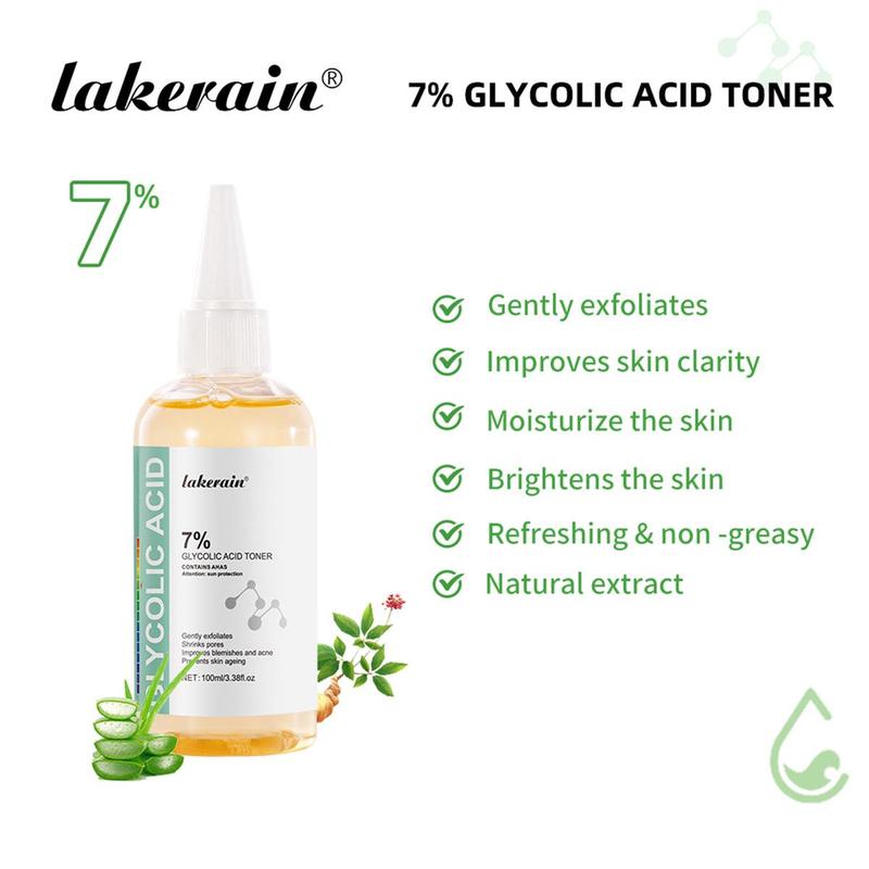 100ml Hydrating Toner, 3 Counts 7% Glycolic Acid Toner, Gentle Skin Care Toner, Moisturizing Skin Care Product for Women & Men