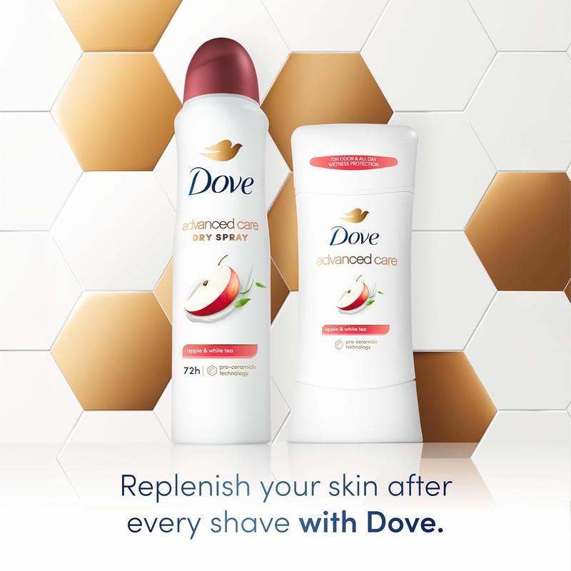 Dove Advanced Care Antiperspirant Deodorant Stick for Women, Apple & White Tea, for 48 Hour Protection And Soft And Comfortable Underarms, 2.6 oz