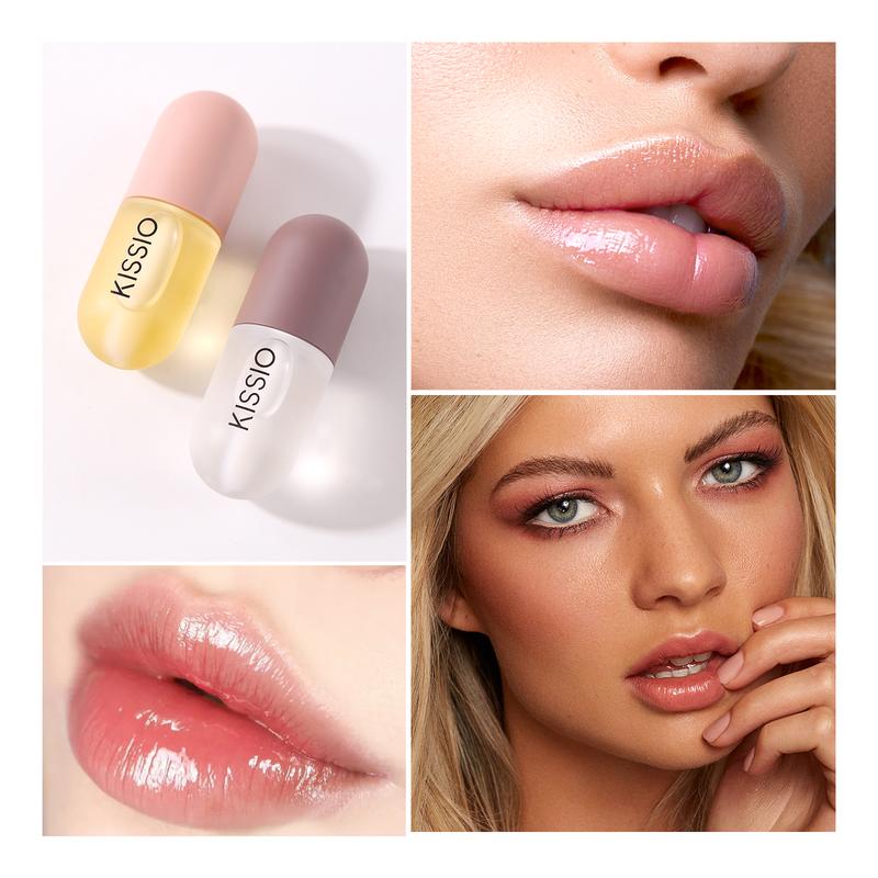 KISSIO Lip Plumper Set,Refer to reviews before purchasing,the effect varies from person to person. If you don't meet your expectations, please seek help from customer service. Very Small Package, Easy to Carry,Natural Lip Care,Day and Night use(4PCS)