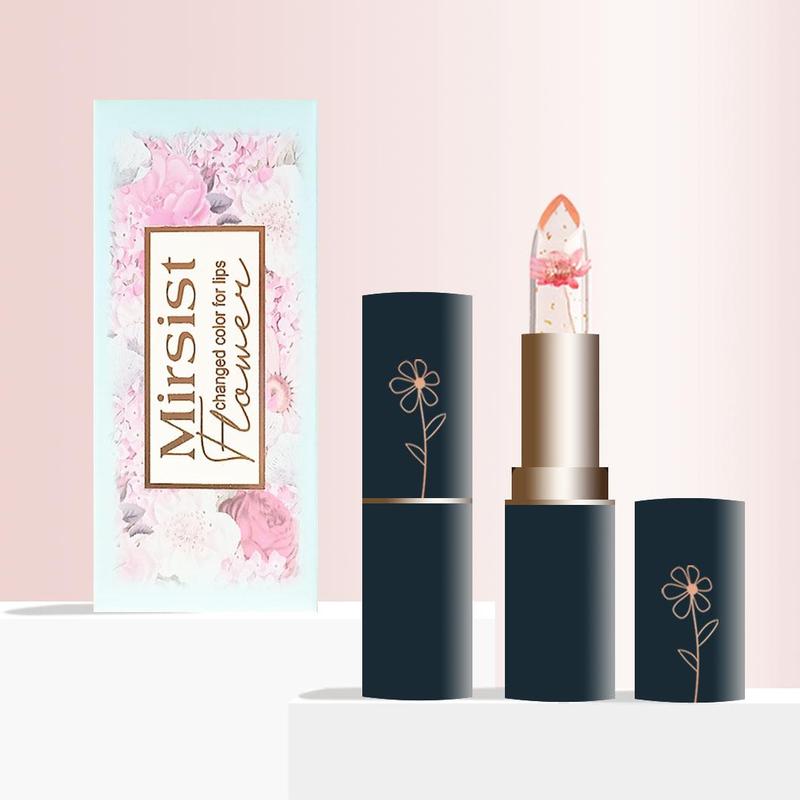 Clear Gold Leaf Flower Jelly Lipstick, Long Lasting Moisturizing Lip Balm, Summer Fridays Lip Balm, Color-changing Jelly Lip Gloss, Lip Care Product