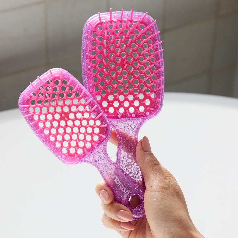 FHI Heat UNbrush Detangling Brush Duo: Original UNbrush and Mini UNbrush Duo Haircare Heatless