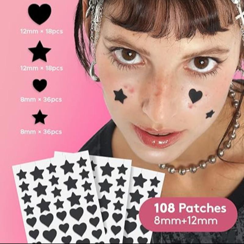 Star and Heart Shaped Acne Cover Patches, 216pcs box Invisible Acne Cover Sticker, Facial Skin Care Product for Women & Men