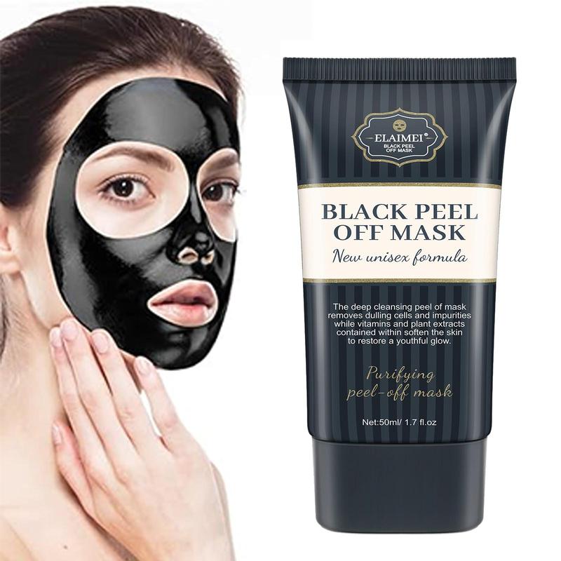 Black Peel Off Mask, 1 2 Counts Deep Cleansing Facial Mask, Moisturizing Facial Mask for All Skin Types, Facial Care Product for Women & Men