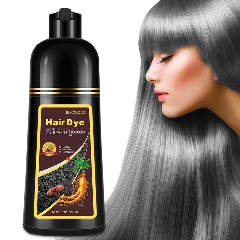 Three in One Hair Dye Shampoo for Men and Women Easy Application 100 Percent Coverage for Silver Grey Hair Herbal Extracts Suitable for All Hair Types Haircare Conditioner Ideal for Christmas 2024 Ornament shampoo  3