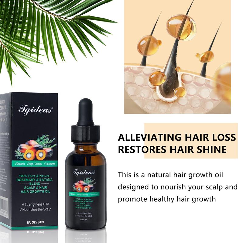 Tgideas Rosemary & Batana Oil -Blended with Jojoba & Argan Oil-100% Organic Essential Oil forHair Haircare Daily Repairing Restore Moisture Vitamins