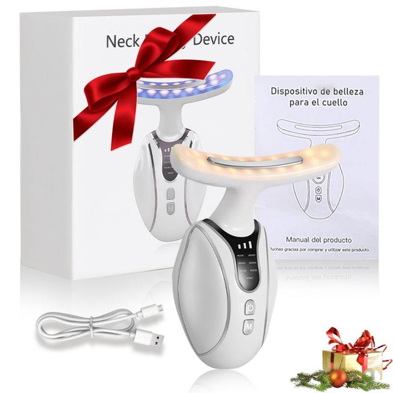 Neck Massager, 1 Count 7 Color Light Neck Lifting & Firming Beauty Instrument, Multifunctional Neck Massage Tool for Women