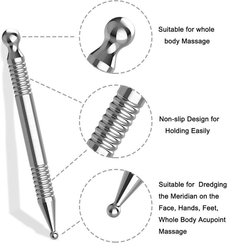 Acupuncture Pen, Facial Reflexology Tools Stainless Steel, Trigger Point  Tool, Deep Tissue Massage Tool- Manual Acupuncture Massage Pen for Full  Meridian