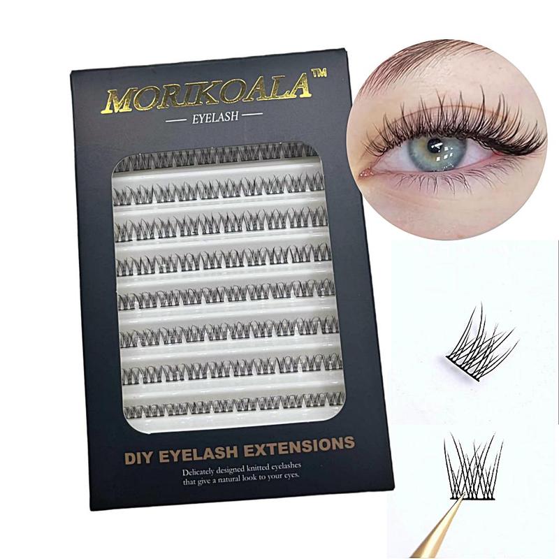 Natural Curl Cluster Lashes, 1 Box Individual False Eyelashes, Self Grafting Eyelash Extensions, False Eyelashes for Women and Girls Eye Makeup Enhancement, Christmas Gift