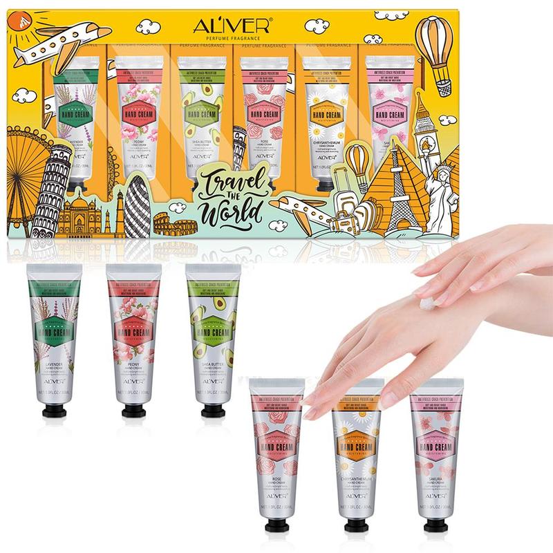 Moisturizing Hand Cream Set, 6 Counts box Refreshing & Non-greasy Hand Lotion, Hand Care Product for Women & Men Daily Use