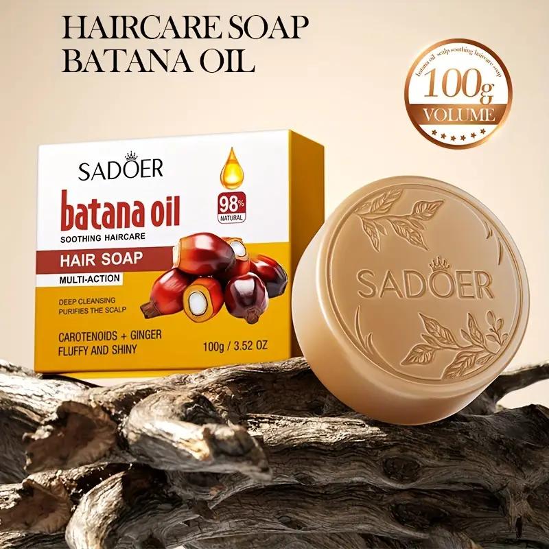 Batana Oil Shampoo Bar for Hair Growth，Organic Batana Oil Bar from Honduras, Silicone Free, Natural Batana Bars for Prevent Hair Loss,Thickening Pure Batana Oil Solid Shampoo - Smoothes Frizzy Hair Deep Cleansing Hair Scalp Oil Control Shampoo Soap