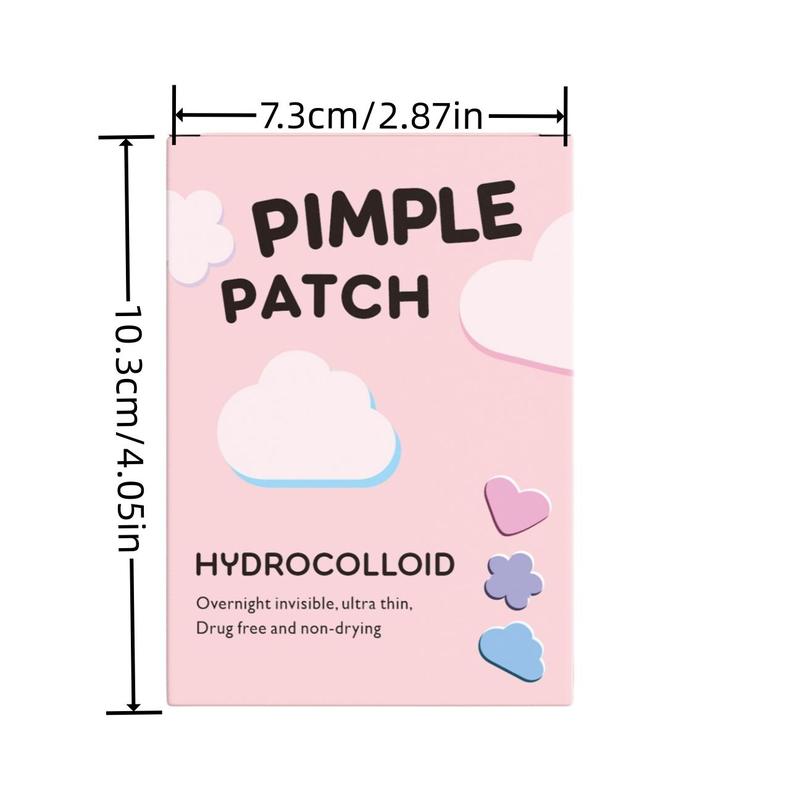 Cloud & Heart Pattern Pimple Patch, 108pcs box Hydrocolloid Invisible Acne Cover Patches, Skin Care Products for Women & Men