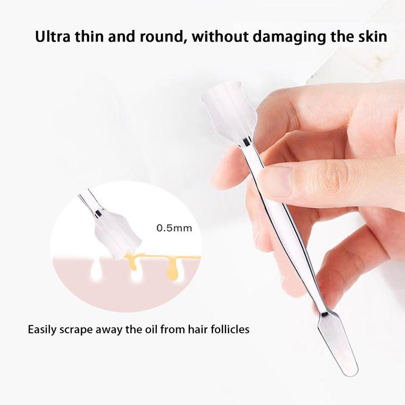 Manual Blackhead Cleaner Tool, Stainless Steel Blackhead Extractor Tool, Facial Skin Care Tool for Women & Men, Christmas Gift