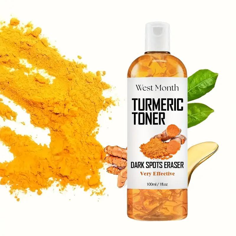 West&Month Turmeric Brightening Toner with Collagen and Mint Leaf Extract, 100ml - Facial Skincare for Skin Repair and Comfort