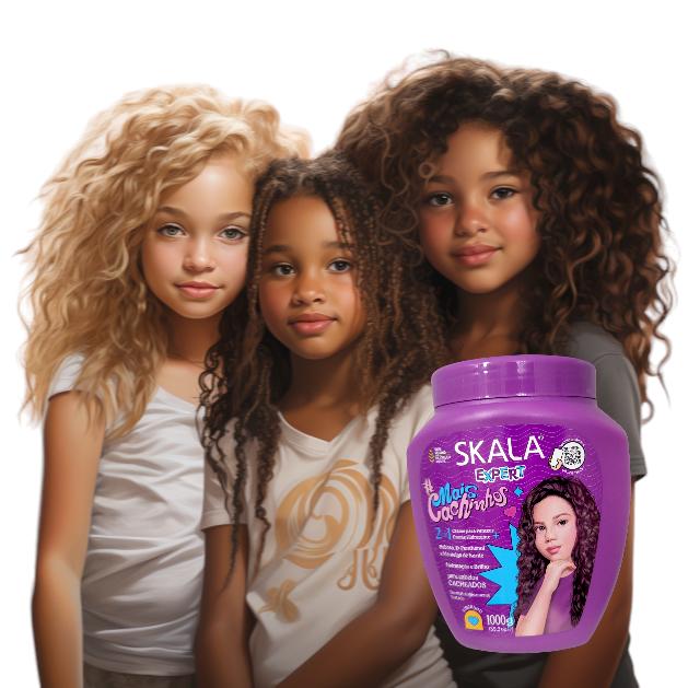 Skala Expert More Curls - 2 in 1 Treatment Cream for Girls with Curly Hair - Deep Hydration, Shine and Definition of Curls Conditioner Haircare Hydrate Moisture Shampoo Shea Oil Castor Oil