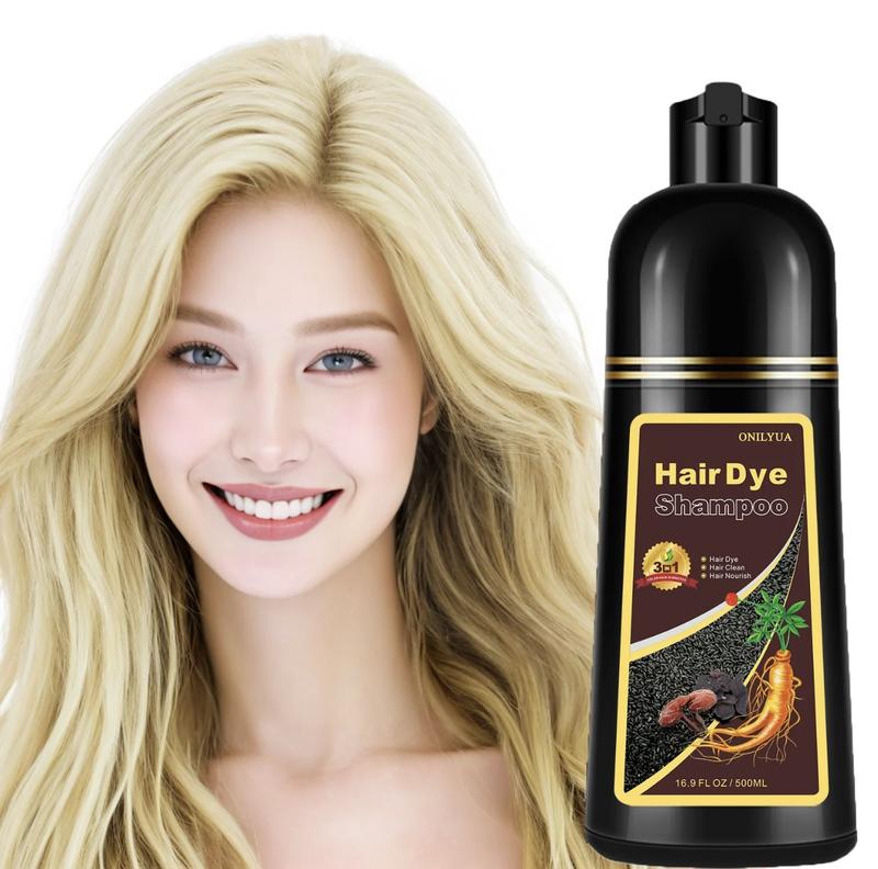 Blonde Brown Hair Dye Shampoo - Various Colors Available, 3 in 1 Herbal Ingredients Natural Shampoo,Botanical Hair Dyeing and Conditioning