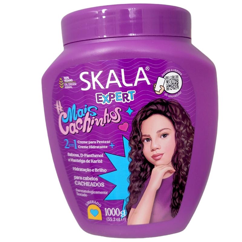 Skala Expert More Curls - 2 in 1 Treatment Cream for Girls with Curly Hair - Deep Hydration, Shine and Definition of Curls Conditioner Haircare Hydrate Moisture Shampoo Shea Oil Castor Oil