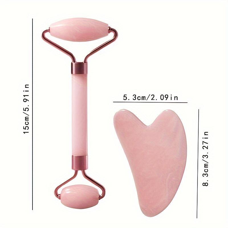 Facial Massage Tool Set, 2 Counts set Resin Facial Massage Scraping Board & Double Head Massage Roller, Muscle Beauty Skincare Tools