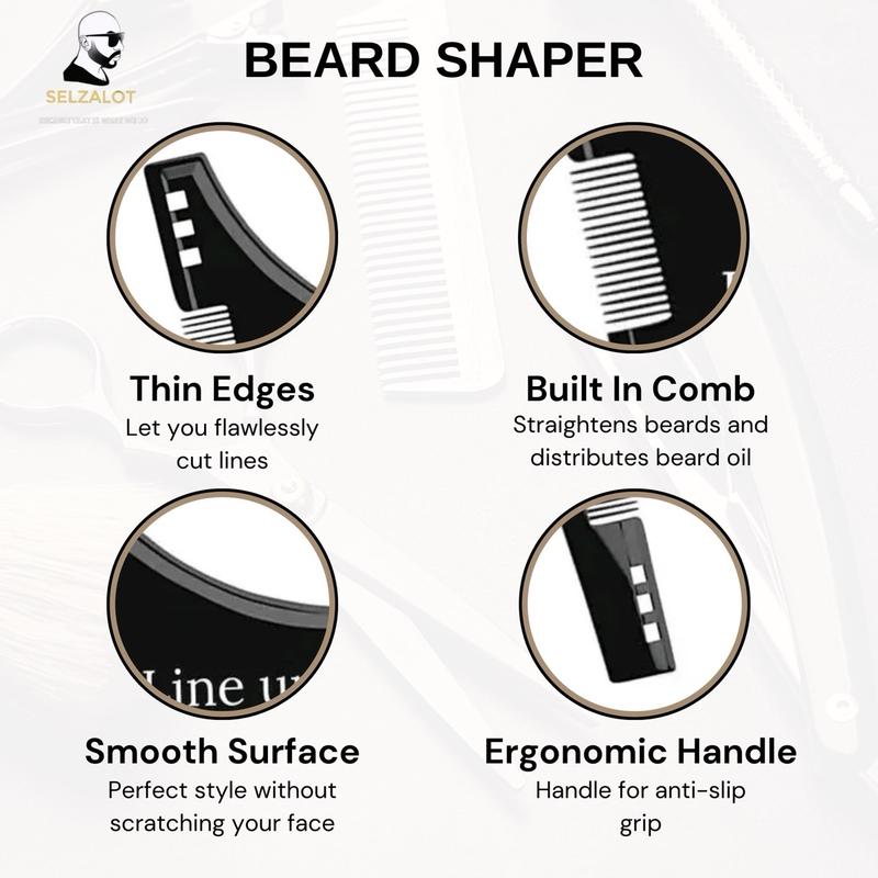 Beard Shaper for Men Beard Lineup Tool for Grooming Beard Guide Shaping Too Smooth Haircare Heatless