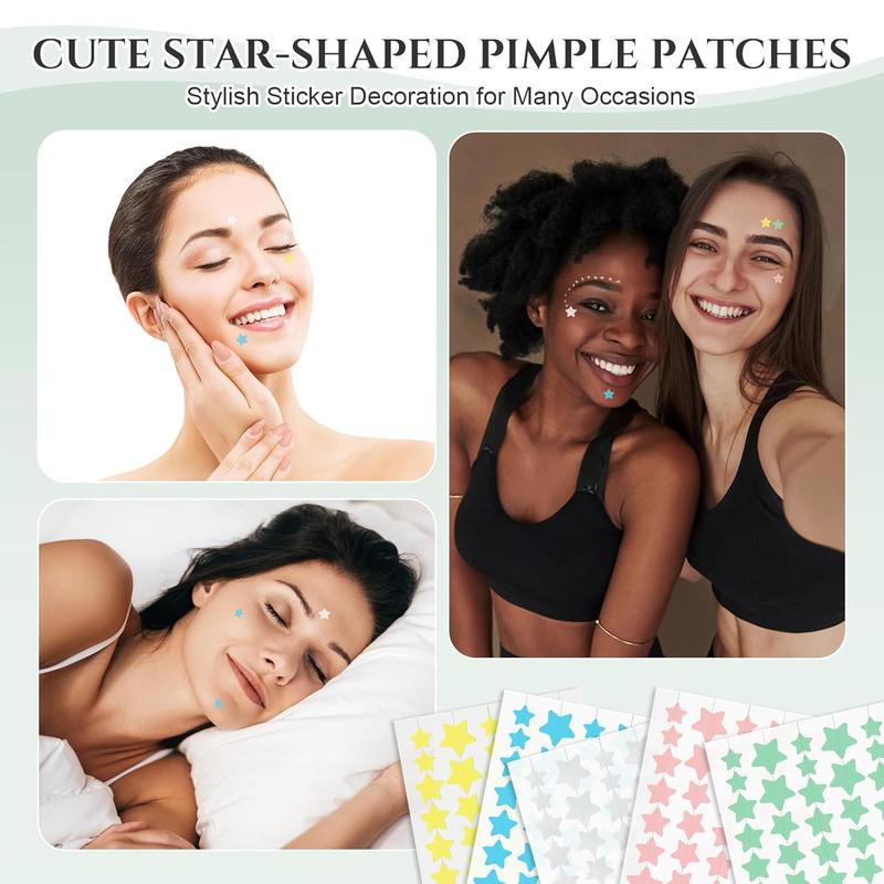 Star Shaped Facial Acne Covering Sticker, 960 240pcs Deep Cleansing Face Pimple Cleaning Stickers, Facial Skin Care Product for All Skin Types