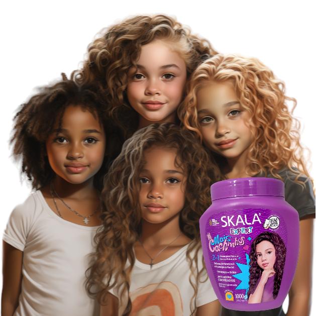 Skala Expert More Curls - 2 in 1 Treatment Cream for Girls with Curly Hair - Deep Hydration, Shine and Definition of Curls Conditioner Haircare Hydrate Moisture Shampoo Shea Oil Castor Oil