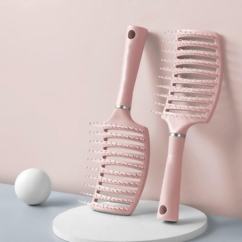 Hollow out Circular Hair Brush, Vented DetanglingHair Comb with Curved Design, Multi-use ScalpMassage Combs for Daily Use, Suitable forBusiness Trip ,Travel and Daily hair Care , back toschool Gift Haircare Heatless comb