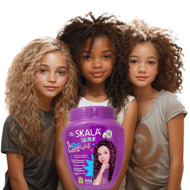 Skala Expert More Curls - 2 in 1 Treatment Cream for Girls with Curly Hair - Deep Hydration, Shine and Definition of Curls Conditioner Haircare Hydrate Moisture Shampoo Shea Oil Castor Oil