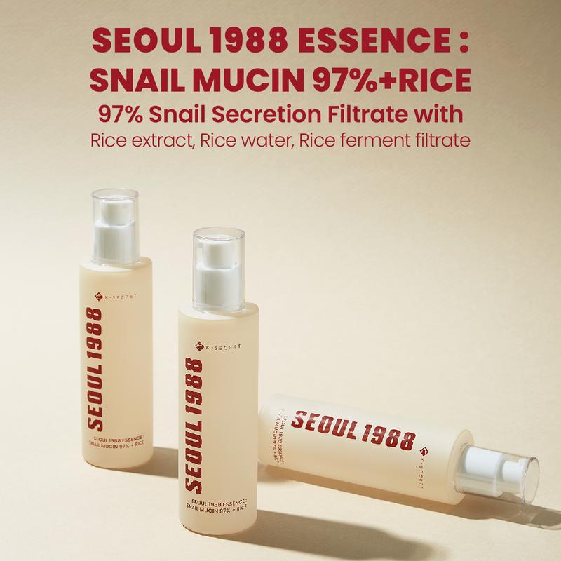 [KSECRET OFFICIAL STORE] SEOUL 1988 ESSENCE : SNAIL MUCIN 97% + RICE 100ml   3.38 fl oz.