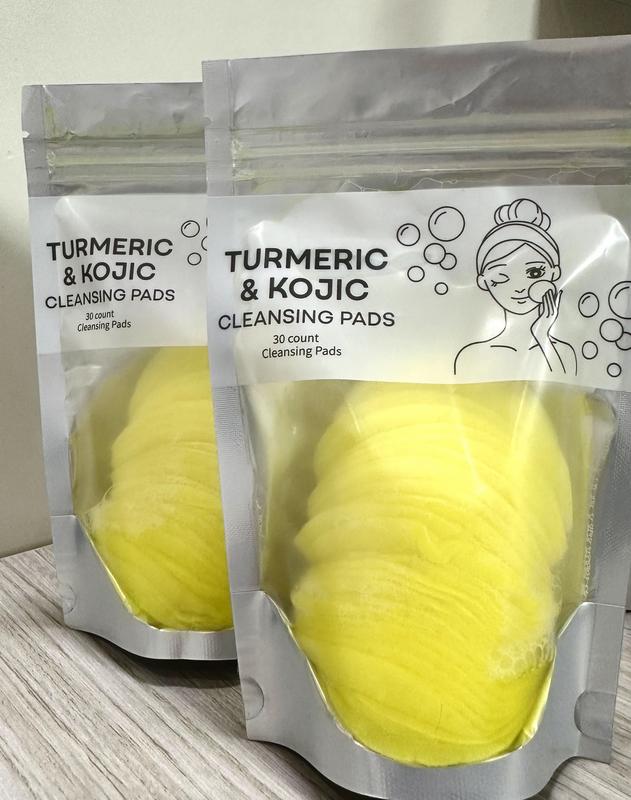 2PCS Turmeric & Kojic Acid Foaming Cleansing Pads