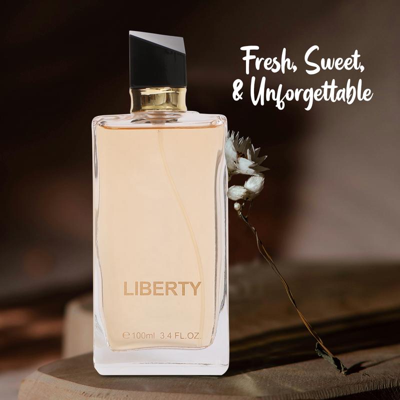 Liberty Paris Eau de Parfum Natural Spray Perfume for Women 100ml 3.4fl.oz. - White Floral, Citrus, Vanilla, Aromatic Fragrance