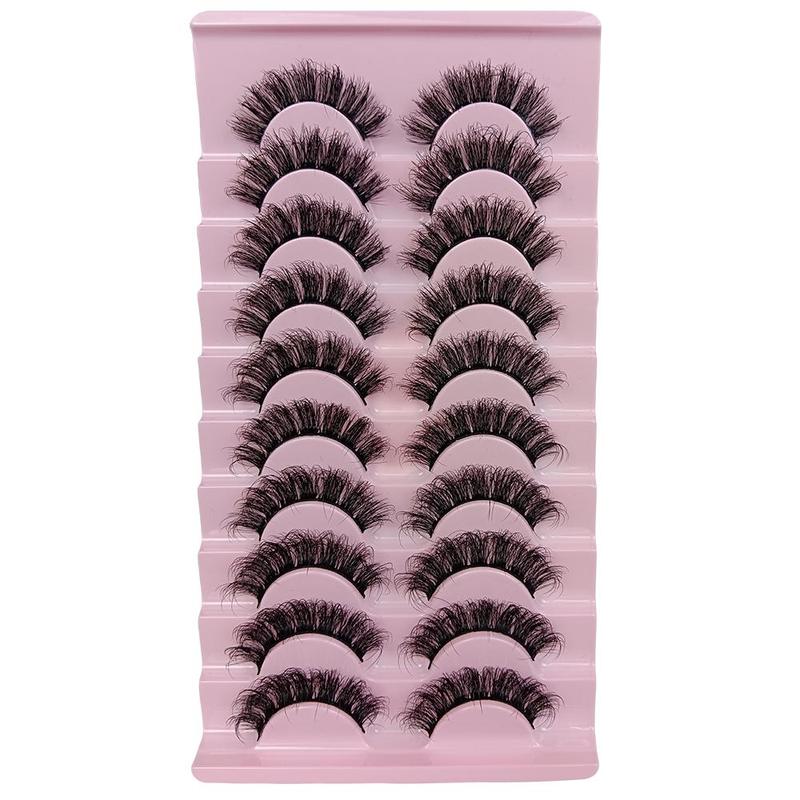 Fluffy False Eyelashes Cluster, Wispy DD Curl Russian Roll Faux Cluster Lashes, Volumized False Eyelashes for Women & Girls Eye Makeup Enhancement, Christmas Gift