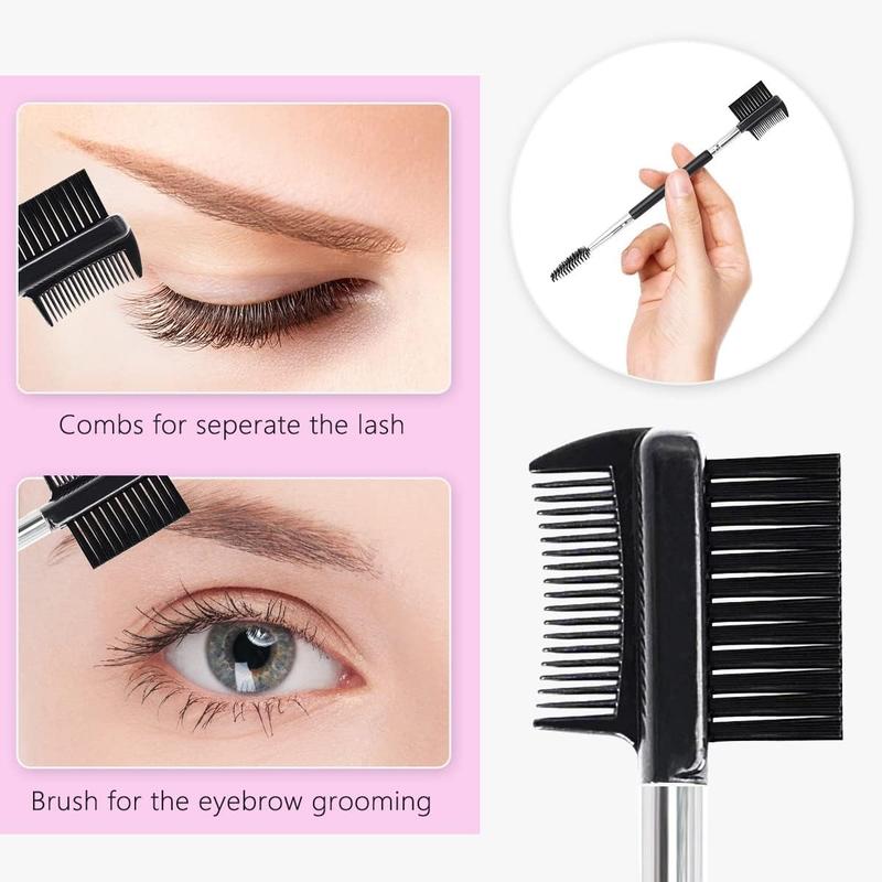 Eyelash Curlers Eyebrow Brush Kit for Women w Lash Curler, Eyelash Comb Seperator, Mascara Brushes, Eyelash Extension Tweezers, Angled Eyebrow Brush and Comb, 10 Silicone Refills Pads for Lash & Brow