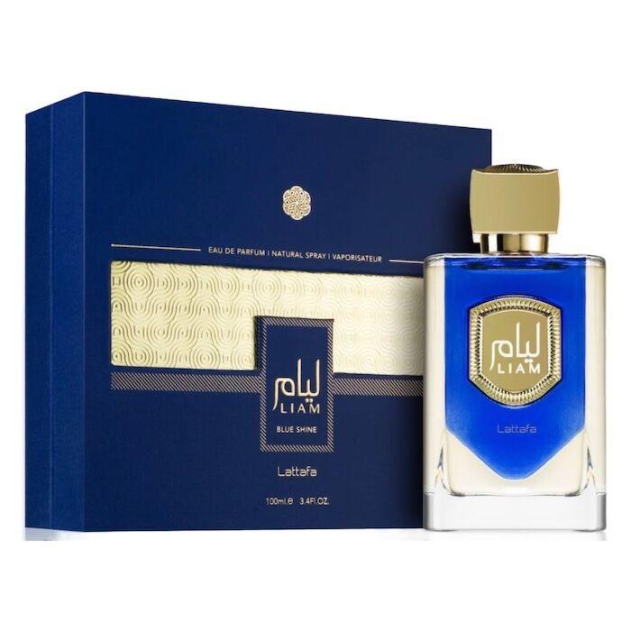 Lattafa Perfumes Liam Blue Shine EDP Spray 100ML (3.4 OZ) By Lattafa, Refreshing And Aromatic Fragrances For Men Blend Scented Cologne Cosmetic